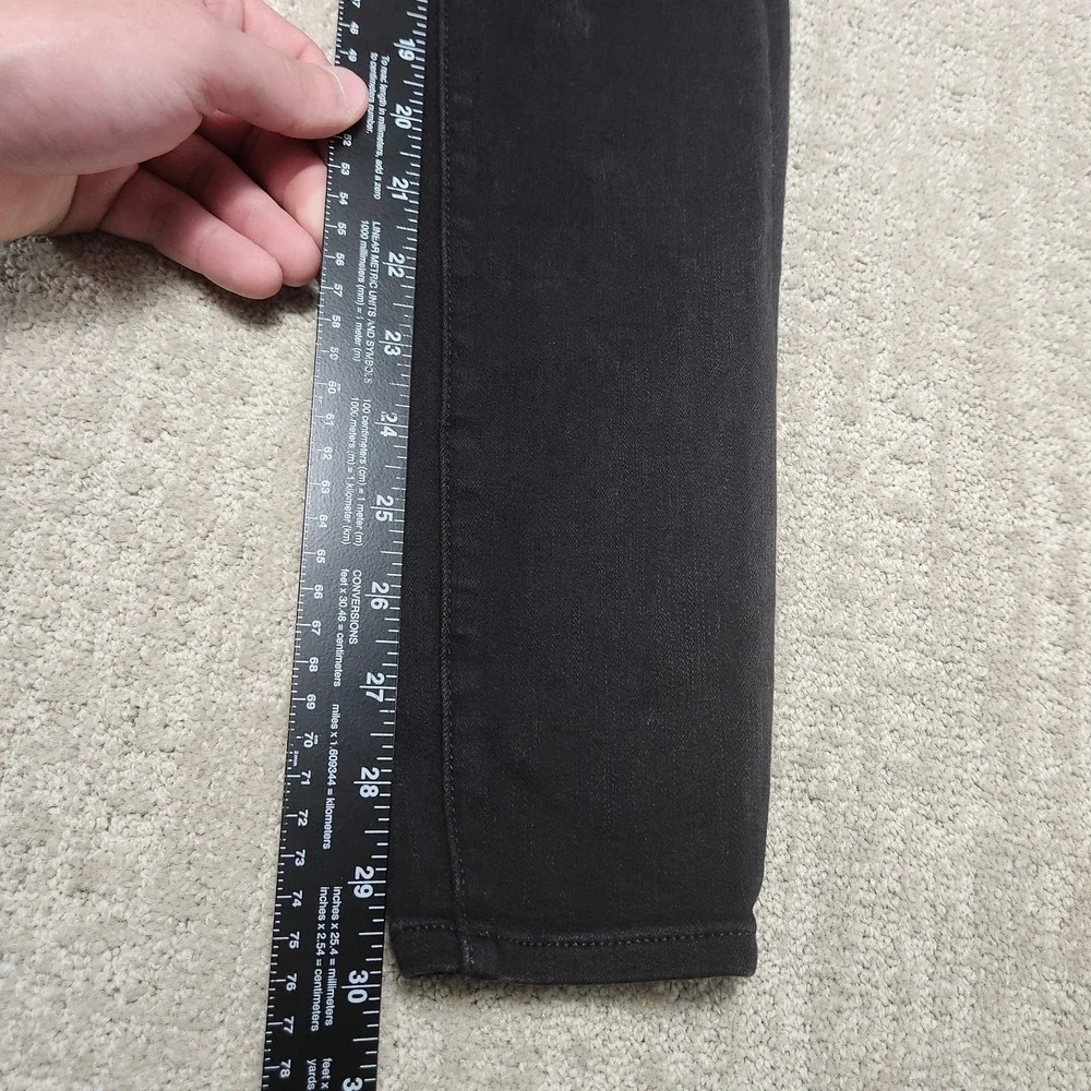 American Eagle Jeans Women 6 Long Hi Rise Jegging Stretch Denim Y2K Black Preppy